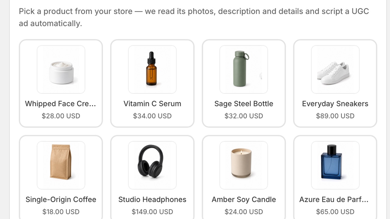 Pick any product — we read its photos and details